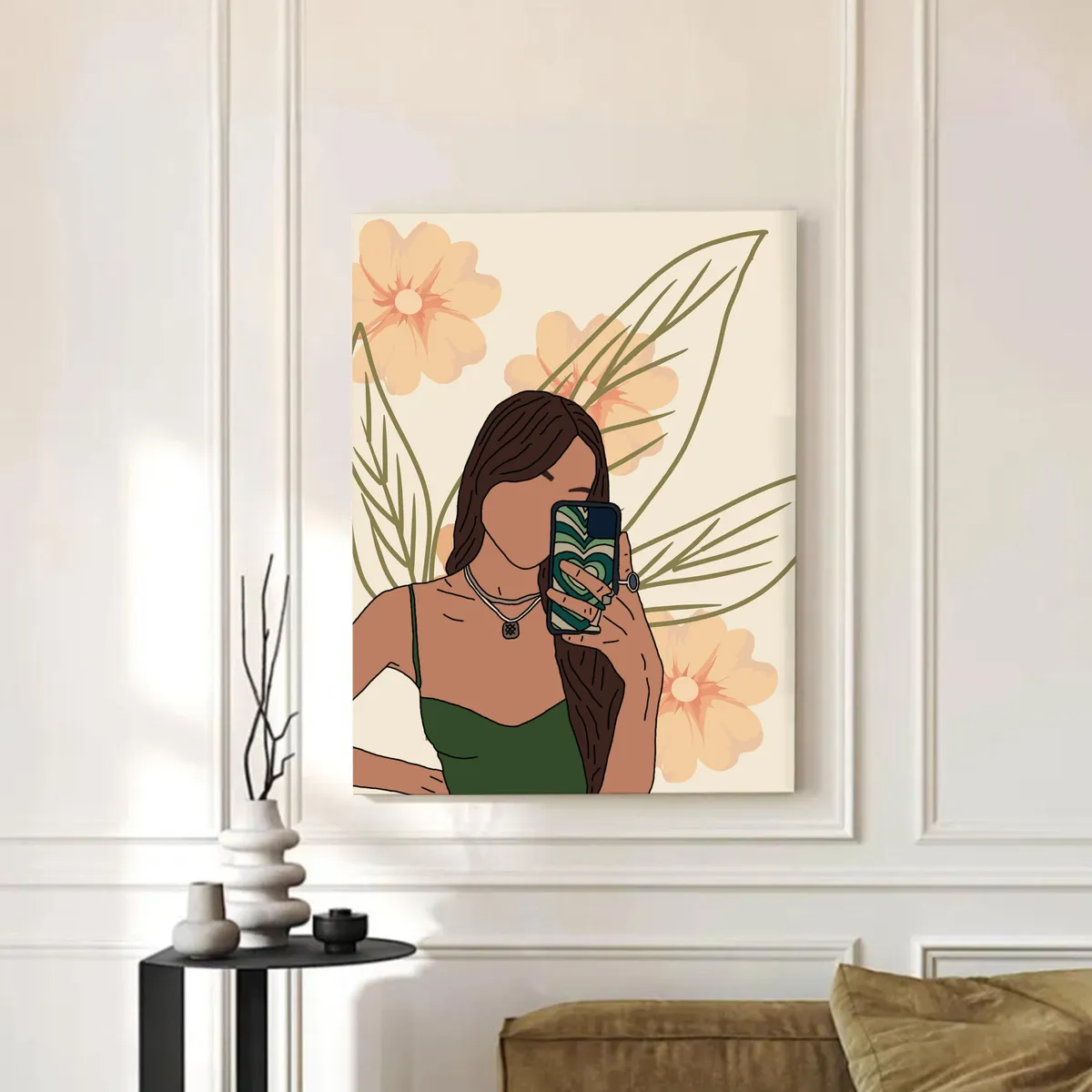 Pastel Pulse Cotton Canvas Wall Painting media 5