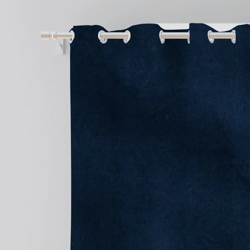 Cisco Solid Curtains (Blue) - Set Of Two media 3