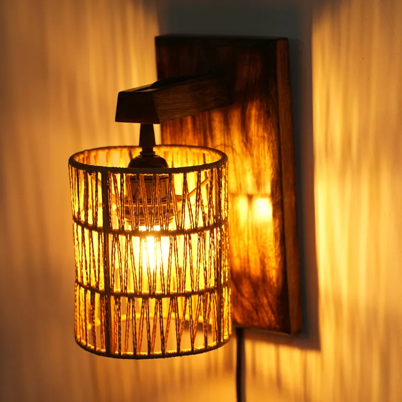 LumaRay Rattan Wall Lamp media 1