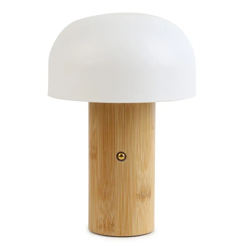 Ulvira Halo Bamboo Table Lamp - Beige,White media 3