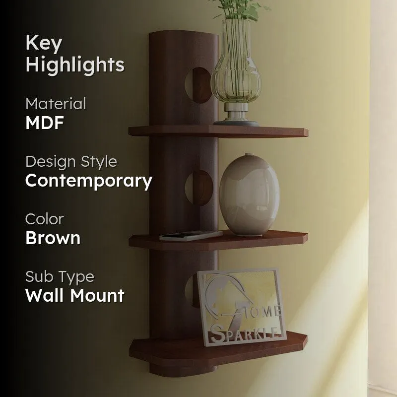 Aspen Wall Shelf - Brown media 2