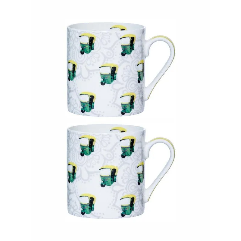Desi Bone China Coffee Mug (320 mL Each) - Set of Two media 3