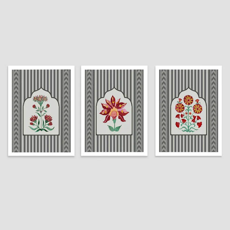 Tiberius Bloom Wall Art - Set Of Three media 4