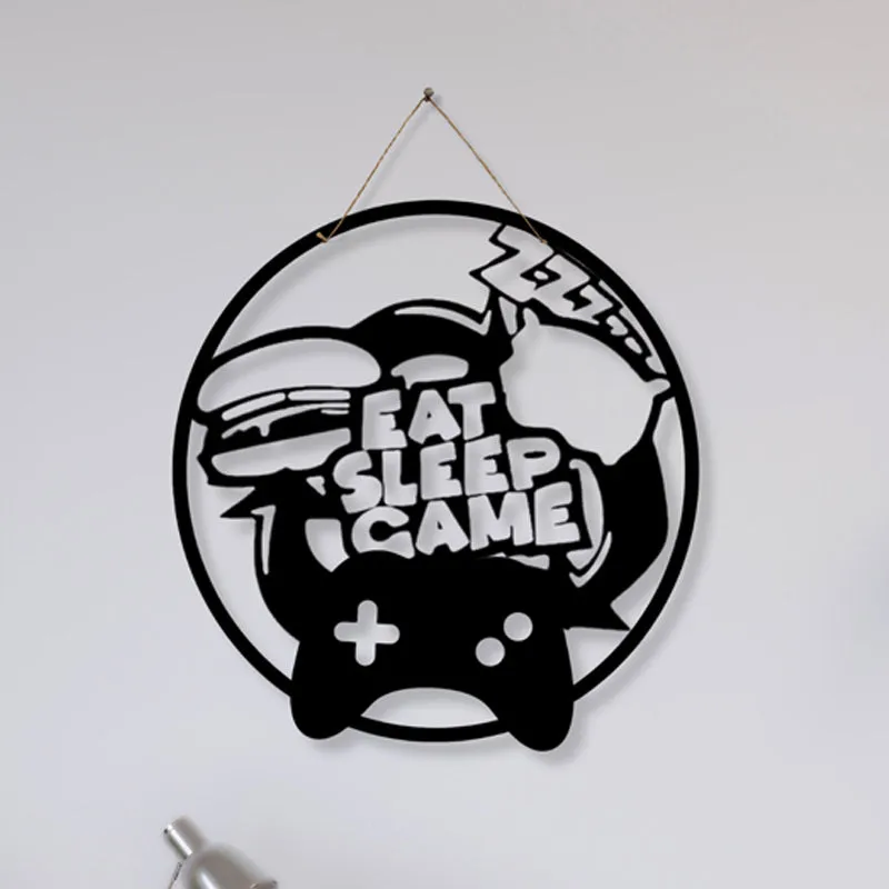 Eat Sleep Game Iron Wall Accent media 3