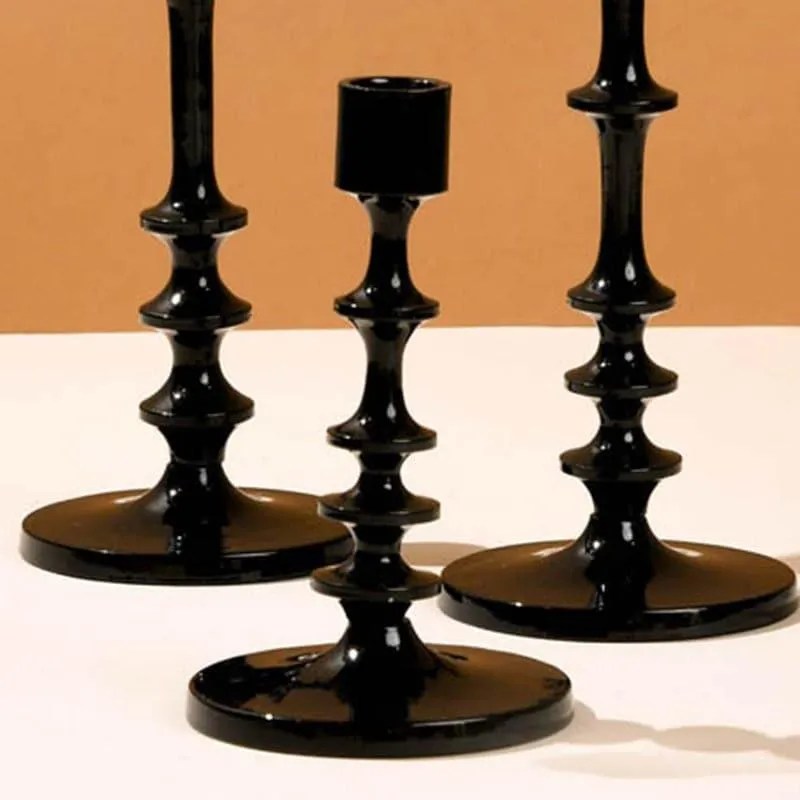 Black Radiance - Set of 3 Candle Stands media 4