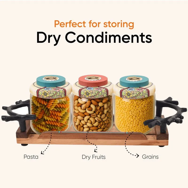 Bhanuja Jar Set With Tray - Four Piece Set media 5