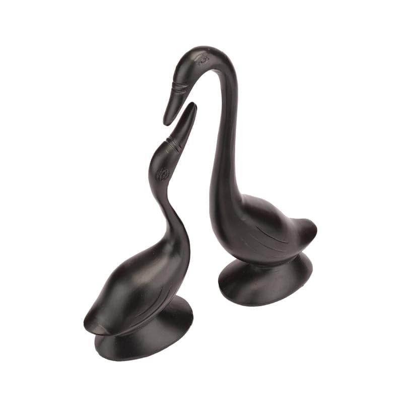 Priva Swan Mate Showpiece (Black) - Set Of Two media 5