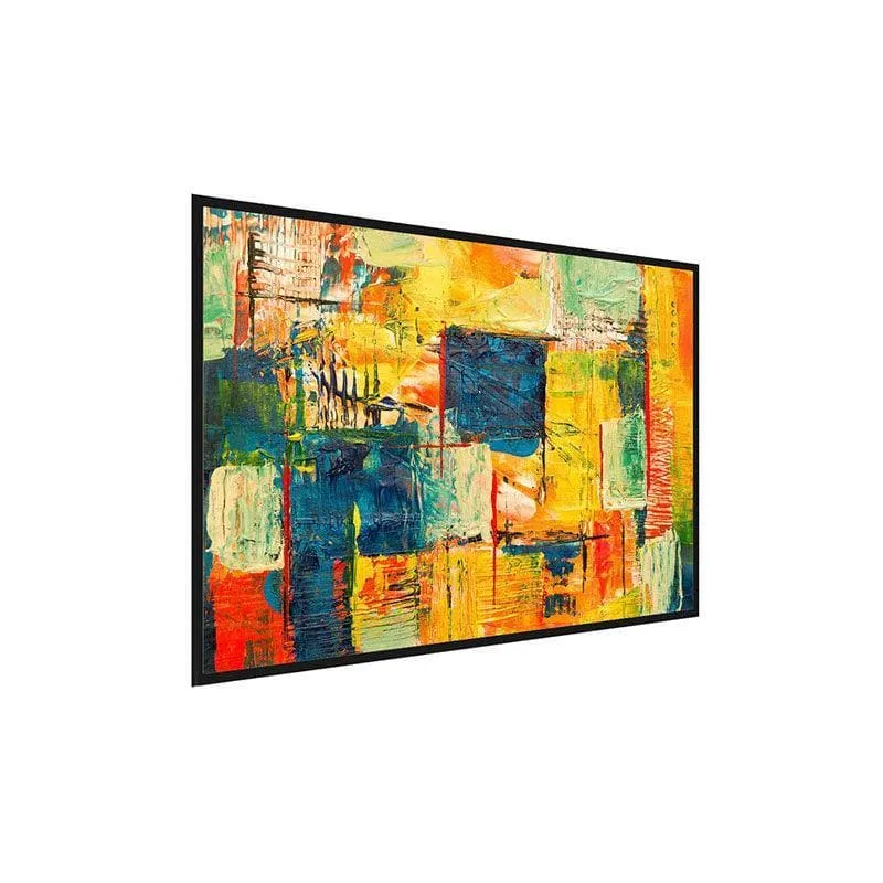Multi-colored Abstract Canvas Wall Art - Black Frame media 3