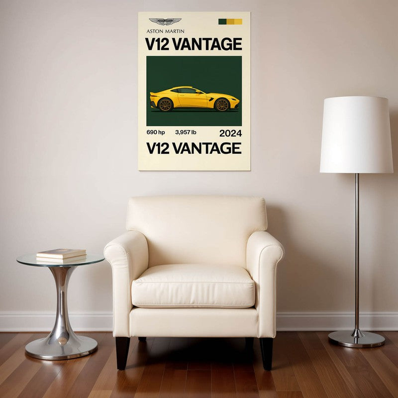 Aston Martin V12 Wall Poster