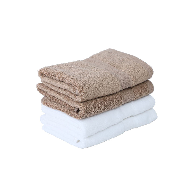 Miorah Hand Towel (Brown & White) - Set Of Four media 3