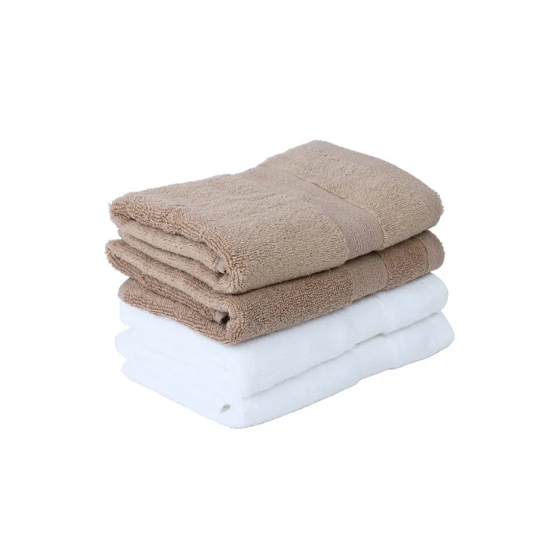 Miorah Hand Towel (Brown & White) - Set Of Four media 3
