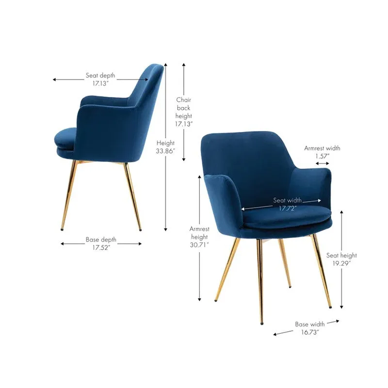 Livora Metal Accent Chair - Blue media 8