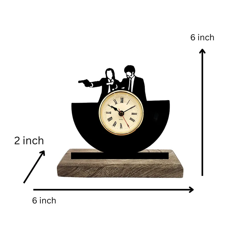 Pulp Fiction Noir Analog Table Clock media 5