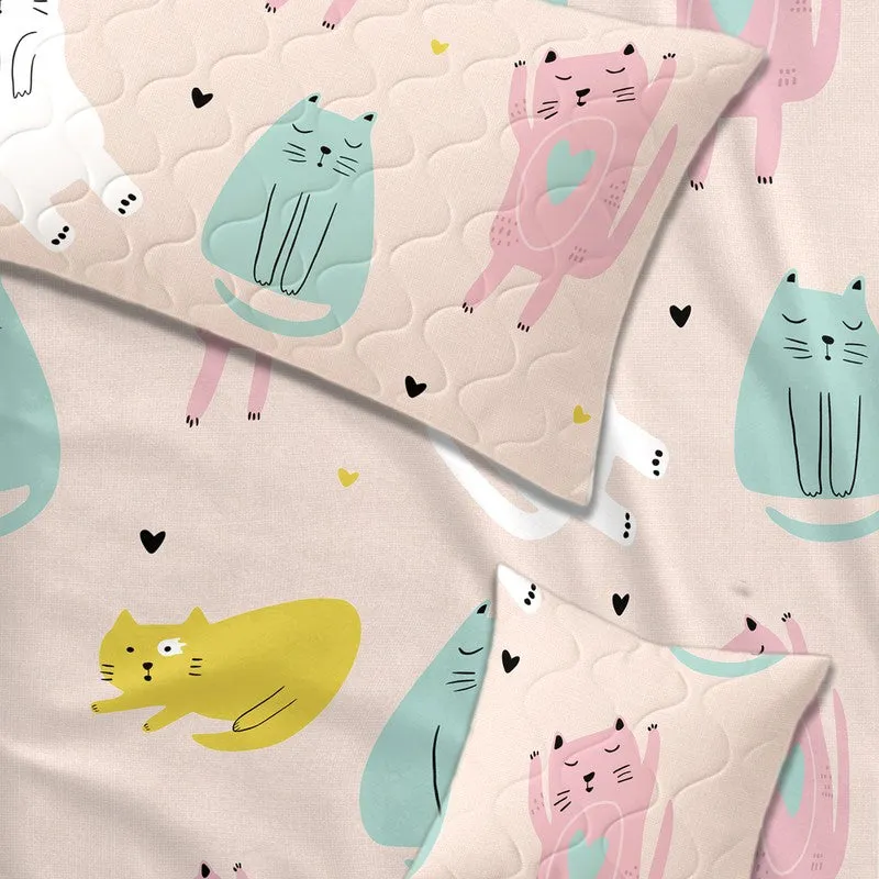 Colorful Cat GlaceCotton Kids Bedding Set (180 GSM) - Five Piece Set media 6