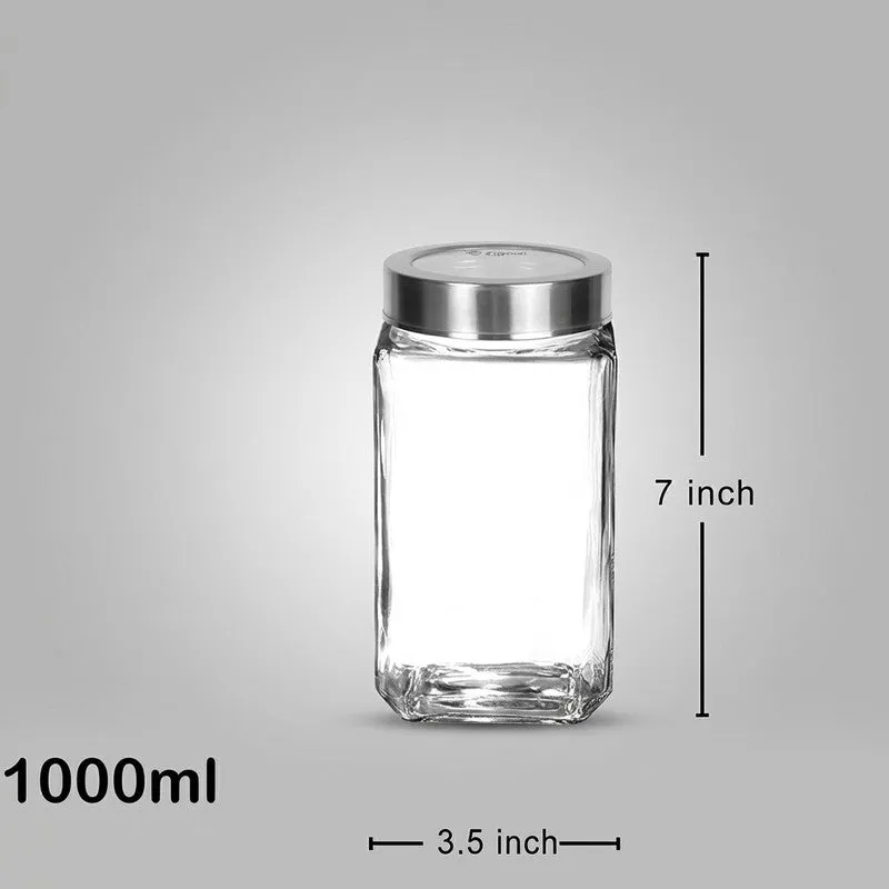 Pantry Glow Glass Jar (1000 mL Each) - Set Of Six media 8