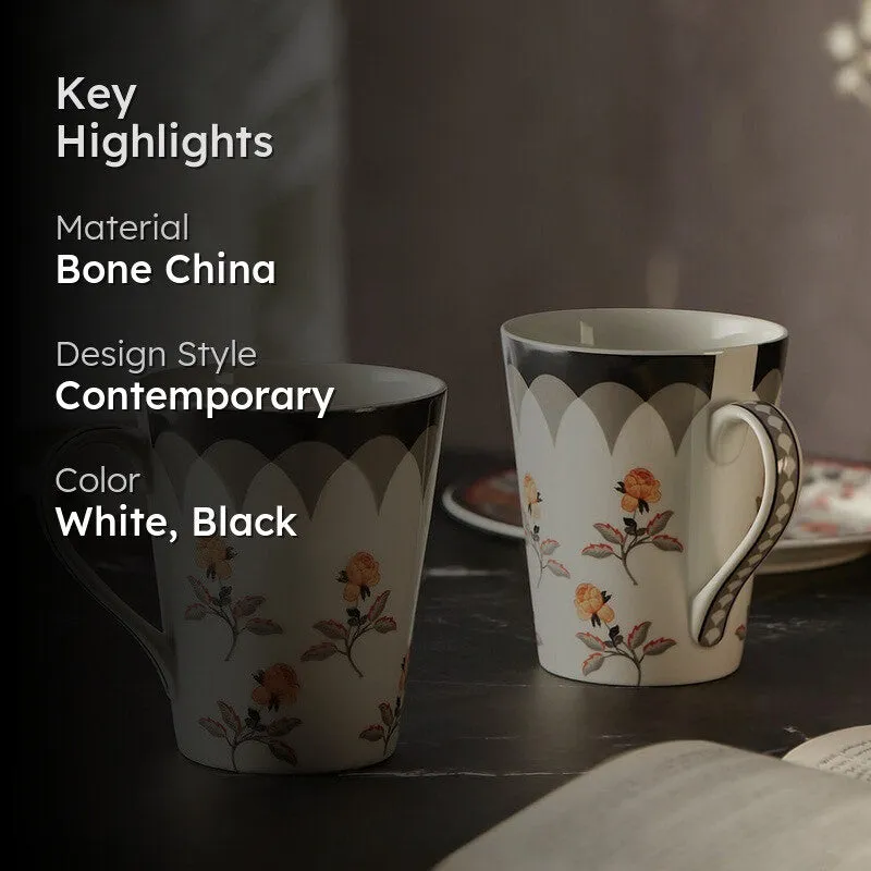 India Bone China Coffee Mug (340 mL Each) - Set Of Two media 2