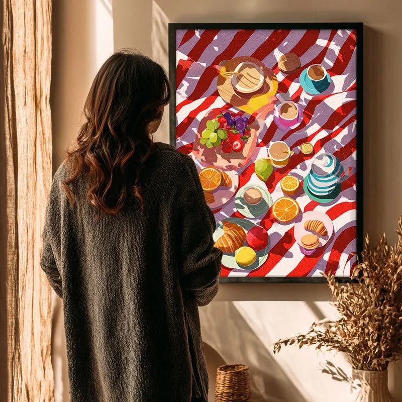 Fresh Fiesta Canvas Wall Painting - Black Frame media 4