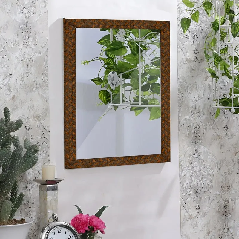 Eartha Wall Mirror With MDF Frame - Brown media 1