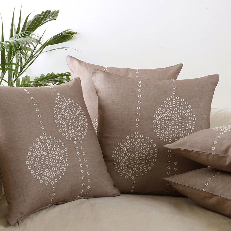 Maker's Mark Embroidered Cotton Cushion Cover - Set Of Two media 5
