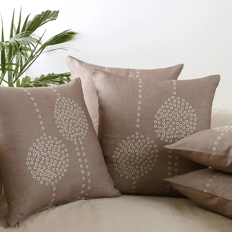 Maker's Mark Embroidered Cotton Cushion Cover - Set Of Two media 5