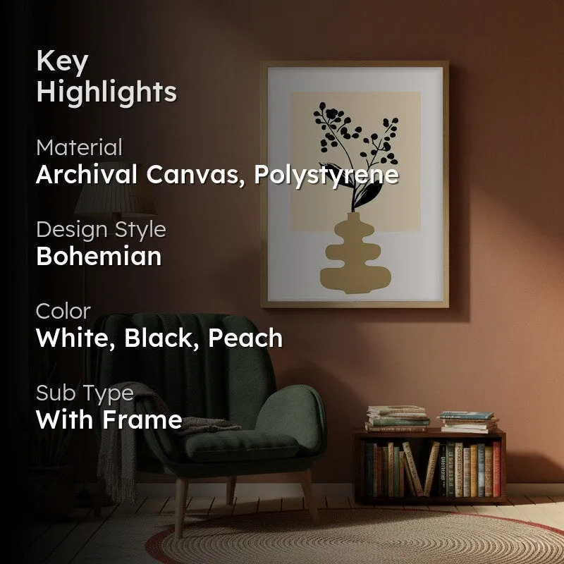 Harmona Canvas Wall Painting With Brown Frame media 2