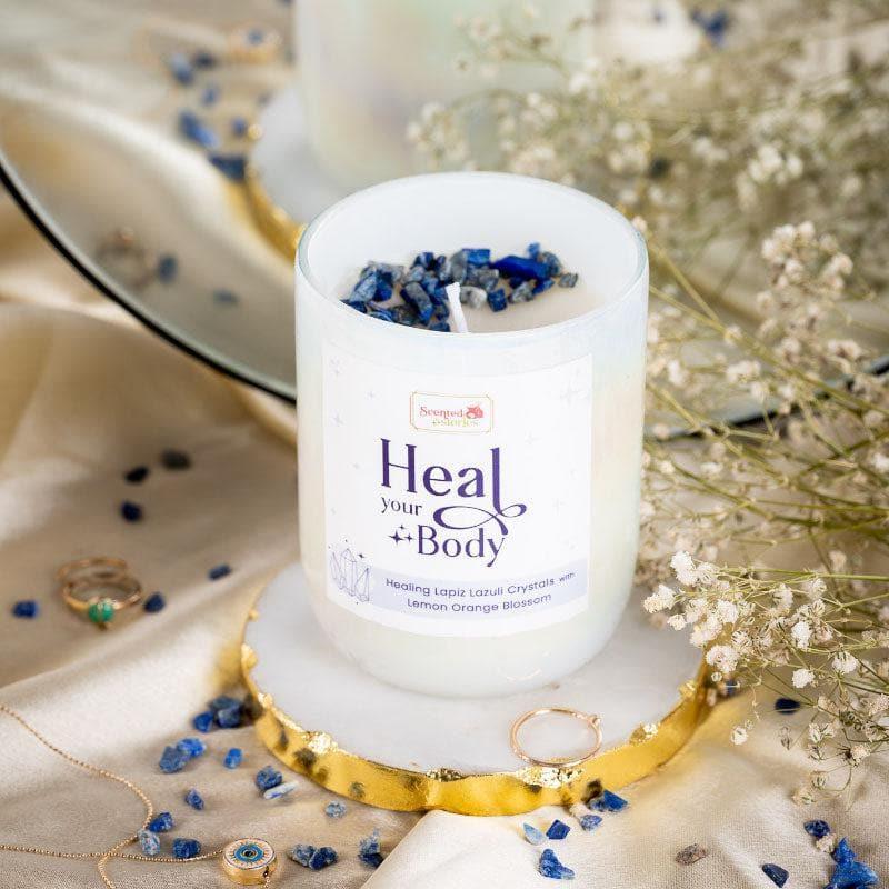 Lapis Lazuli Crystal Soy Wax Scented Candle media 3