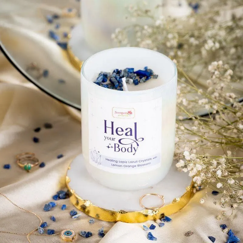 Lapis Lazuli Crystal Soy Wax Scented Candle media 3