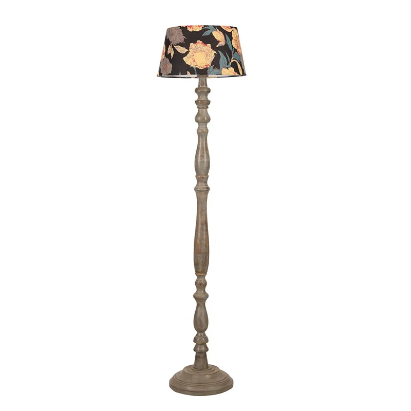 Hewn Prism Lotus Wooden Floor Lamp media 4