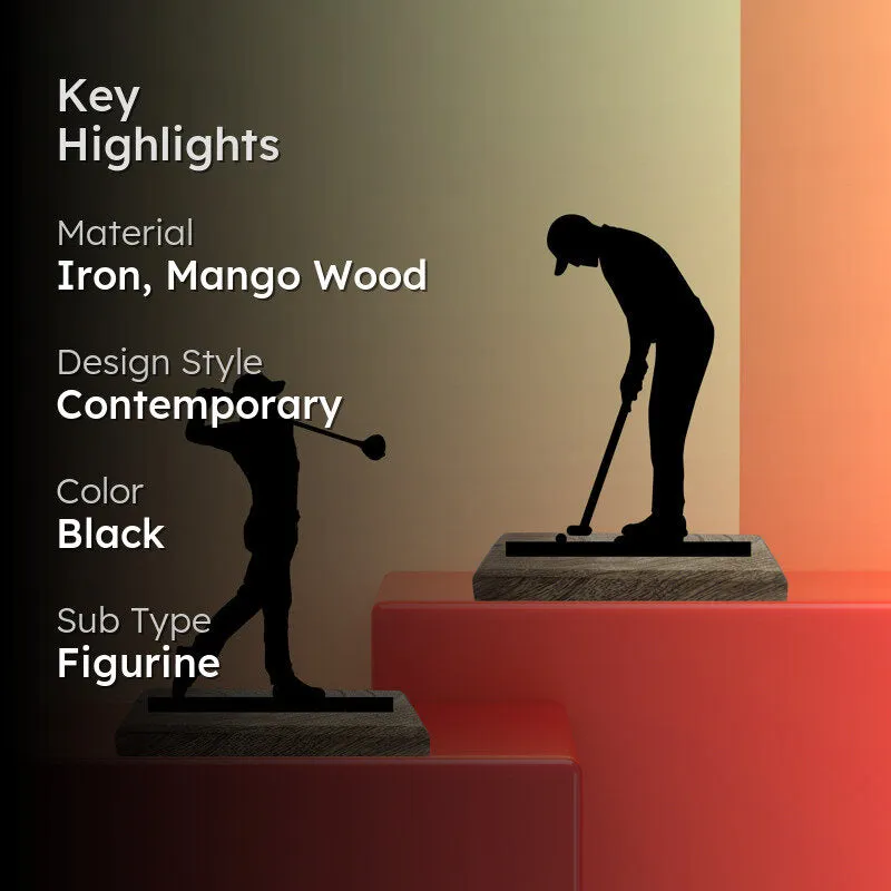 Golfing Duo Showpiece - Set Of Two media 2