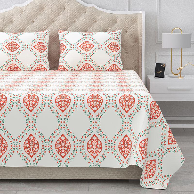 Soft Echoes Geometric Cotton Bedsheet - 180 TC media 3