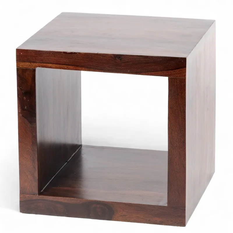 Pverox Sheesham Wooden Side & Bedside Table - Brown media 4