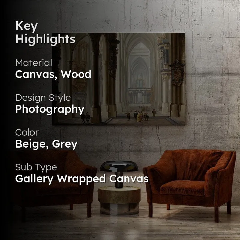 The Gothic Church Canvas Wall Painting - Gallery Wrap media 2