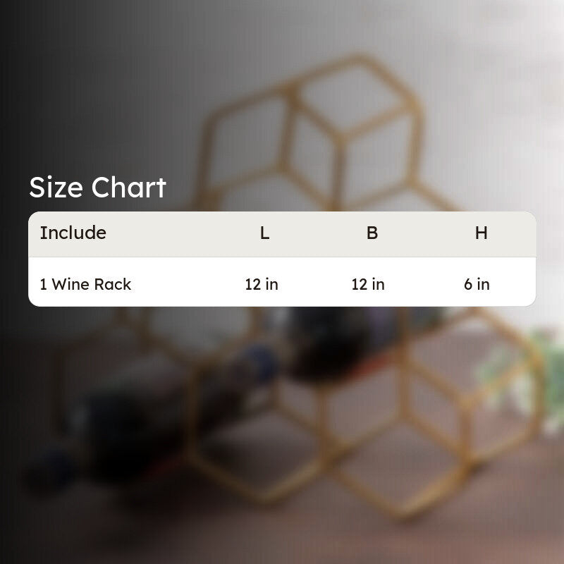 Hexa Nexa Wine Rack - Gold media 6