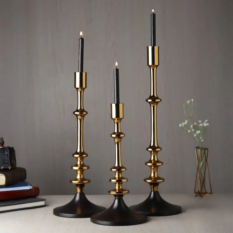 Imperial Crest Floor (Style Candle Holder - Gold) - Set Of Three media 1