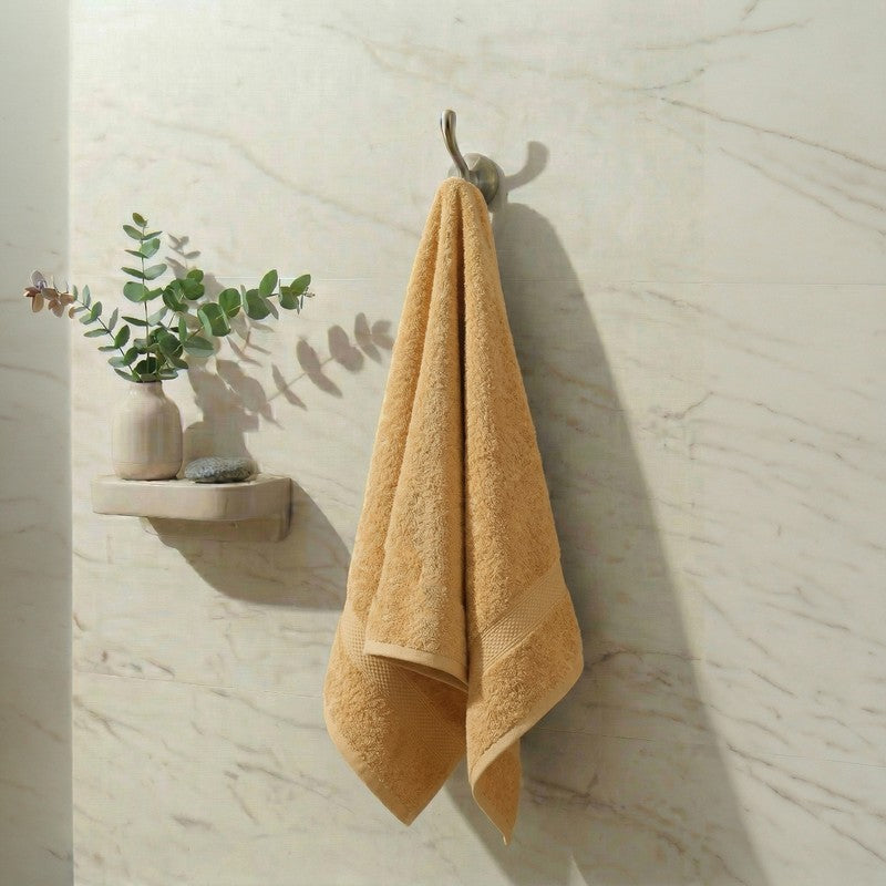 Monte Carlo Dry Muse Pure Cotton Bath Towel - Yellow - 60 x 120 cm