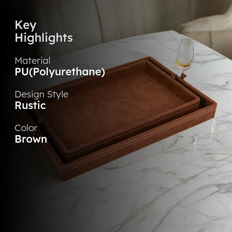 Elara Dote Serving Tray (Brown) - Set Of Two media 2