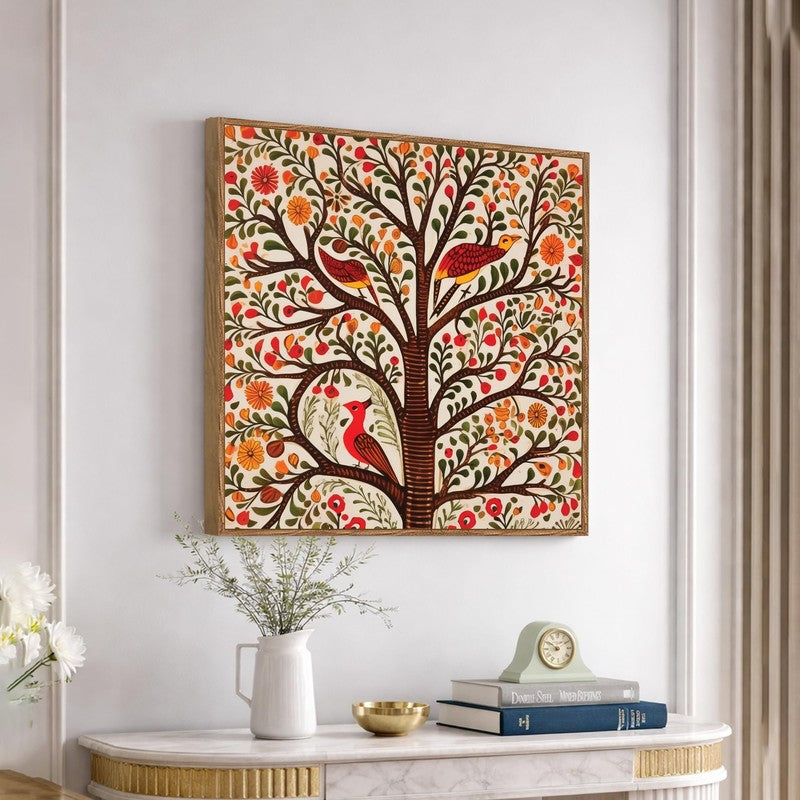 Nature Imprint Canvas Wall Art With Frame media 5