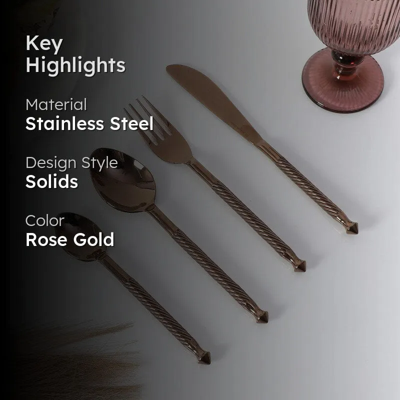 BrioRose Gold Cutlery - Set of four media 2