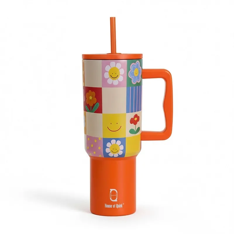 Retro Daisy Stainless Steel Tumbler - 1200 ML media 3