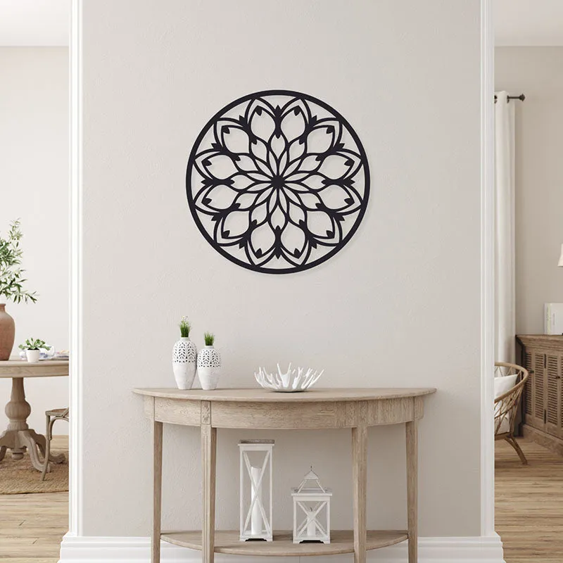 Neso Mandala Black Iron Wall Accent media 1