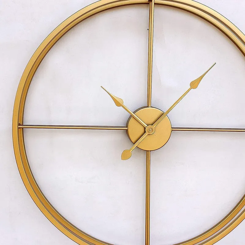 Ticks Silent Wall Clock - Gold media 5