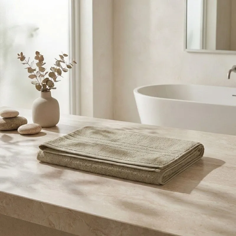 Monte Carlo Clean Wrap I Pure Cotton Bath Towel - Sage Green media 1