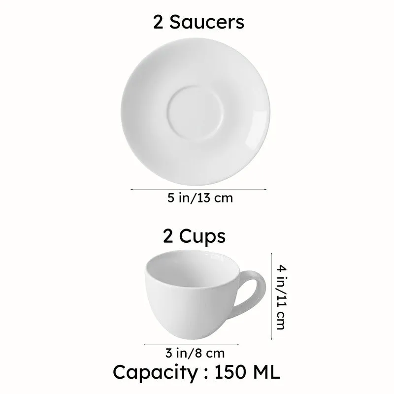 Berta Cup & Saucer (150 ML) - Four Piece Set - 7