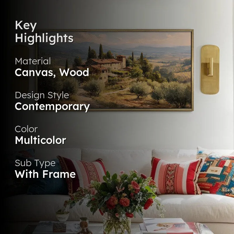 Sunwashed Slopes Canvas Wall Painting With Frame media 2