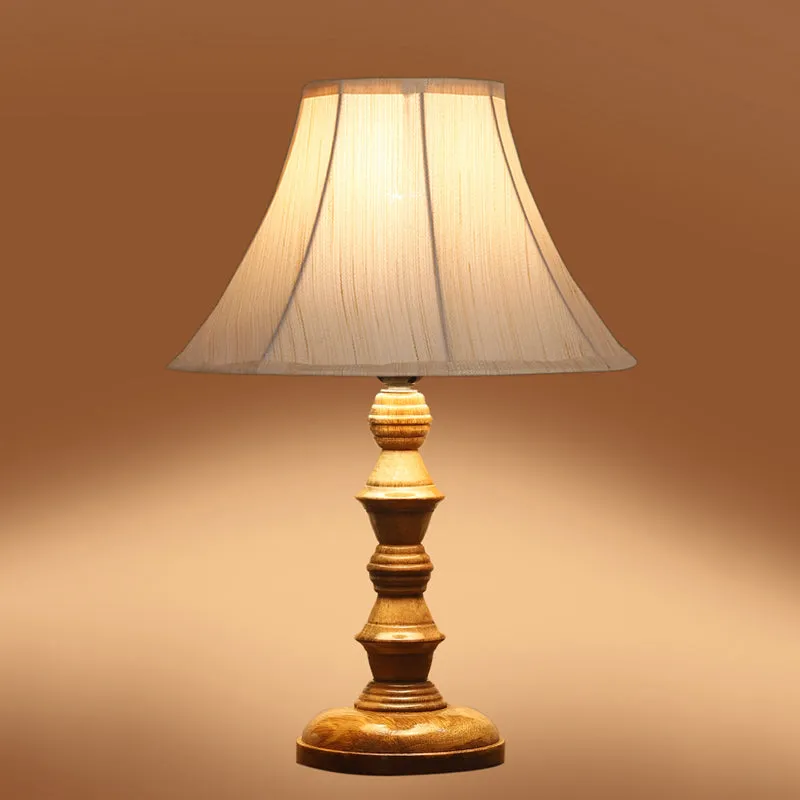 Twistra II Timber Wooden Table Lamp - White,Brown media 5