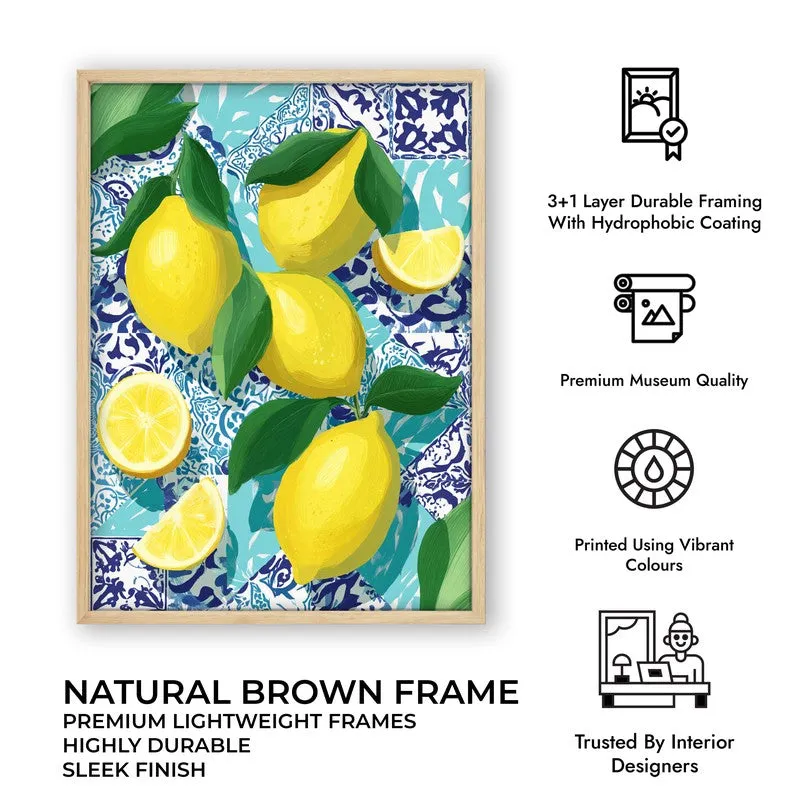 Limoncello Canvas Wall Painting - Brown Frame media 10