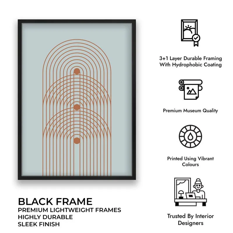 Azure Arches Canvas Wall Painting With Black Frame media 11