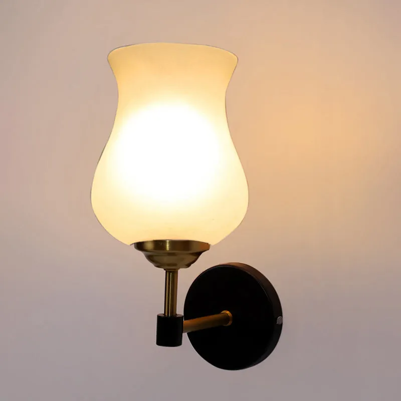 Argent Glass & Steel Wall Lamp - Black media 4