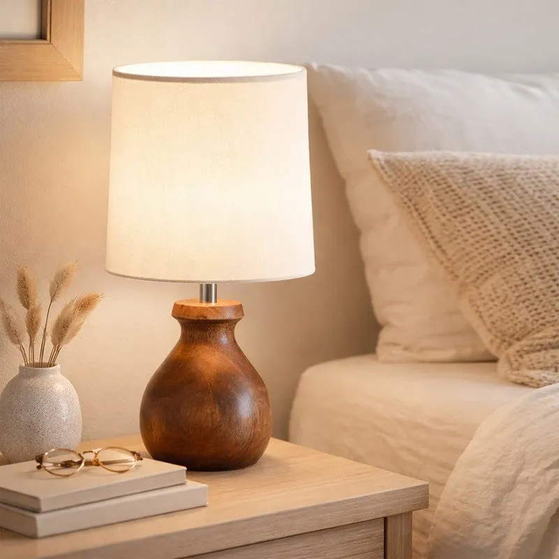 CleanEdge Wooden Table Lamp media 3