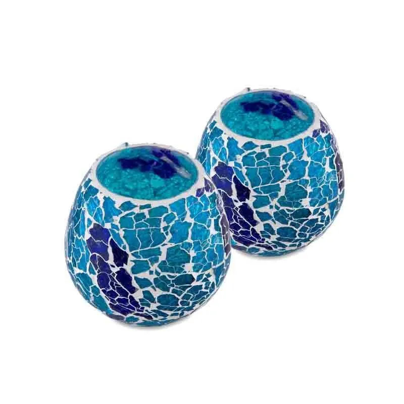 Seashore Mosaic Candle Holder - Set Of Two media 4